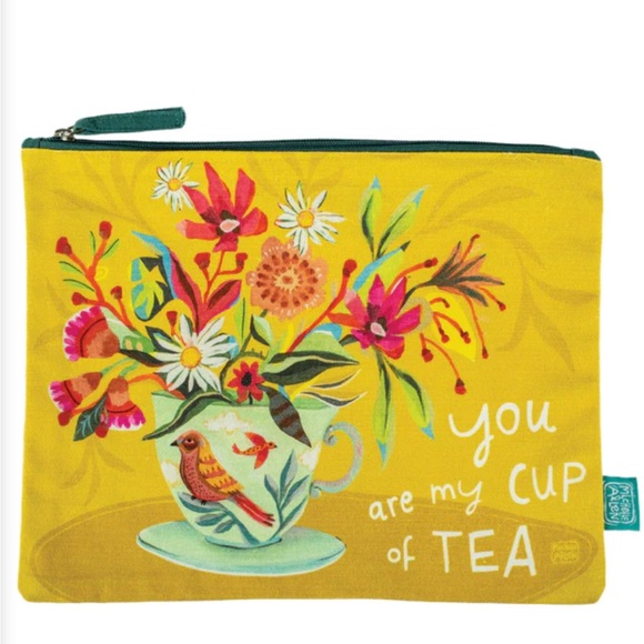 Cup of Tea Zip Pouch (Large) Allen Designs Brand New - Picture 1 of 1